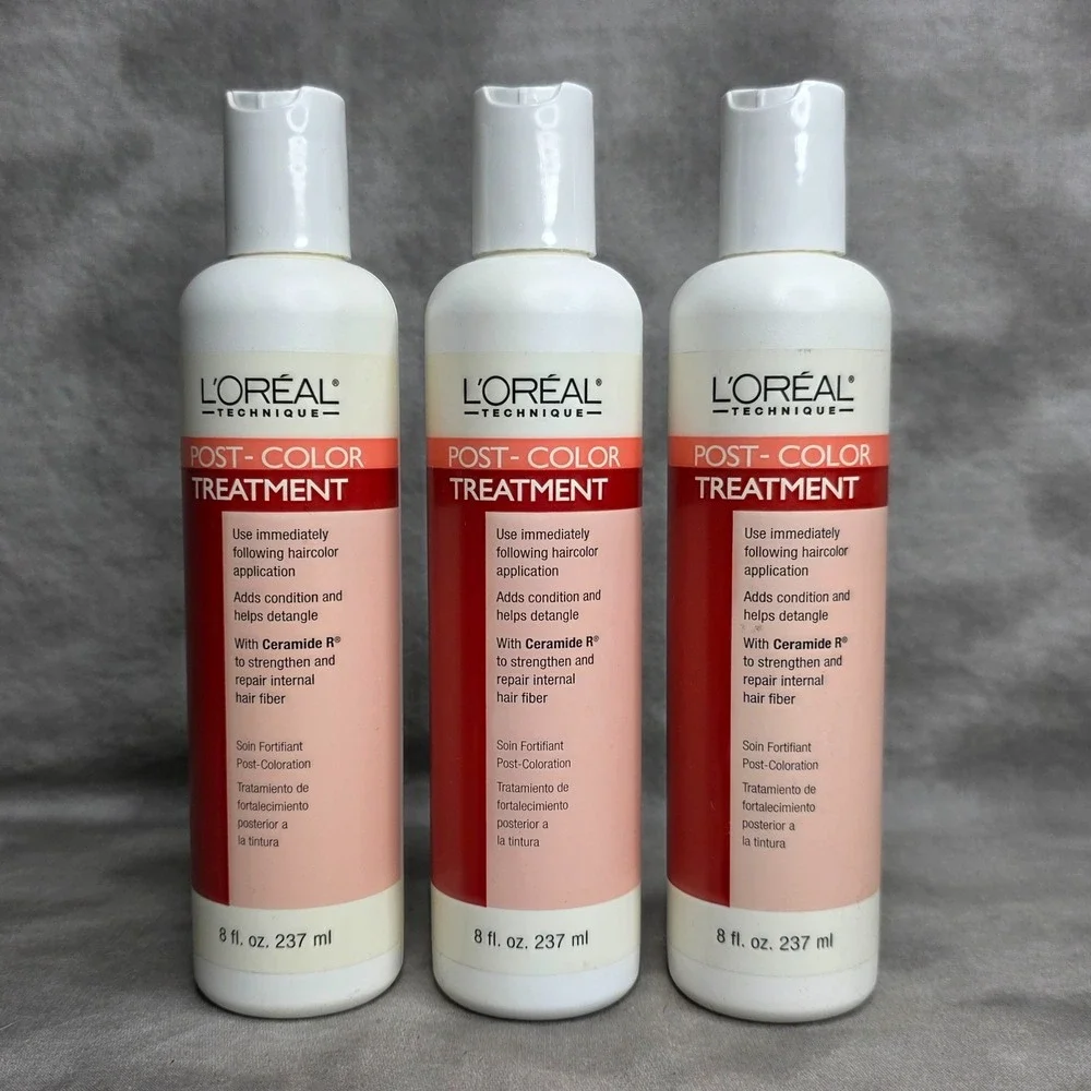 (X3) L'Oreal Technique Post-Color Treatment Conditioner w/Ceramide R 8 oz